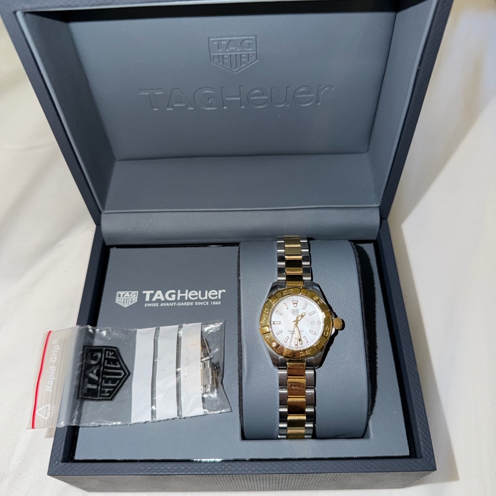 TAG Heuer Gold and Silver Watch aqua racer